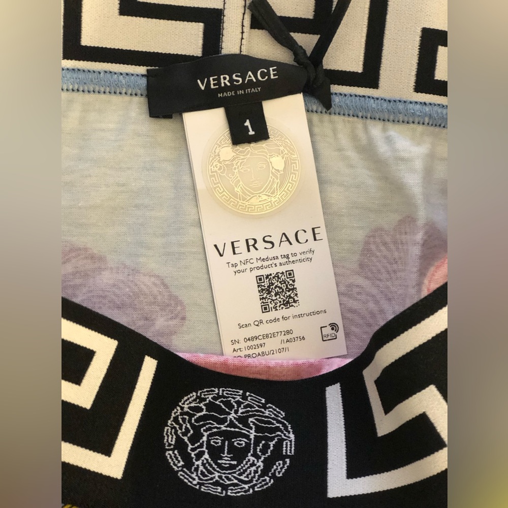 Versace Printed Greca Border Bikini Briefs - Picture 3 of 9